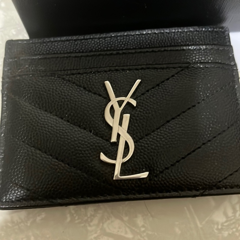 Real YSL card holder.